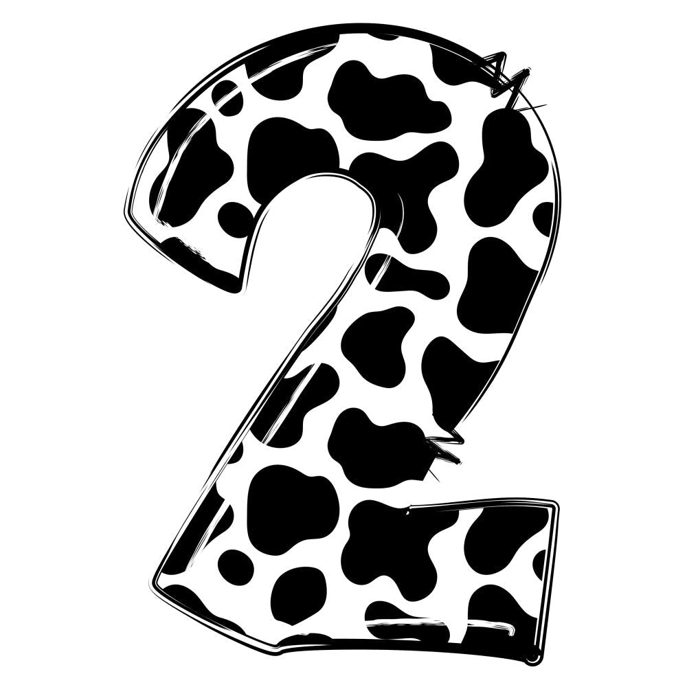 Cow Print Alphabet Fabric Panel 2 QuiltingFabricPanels