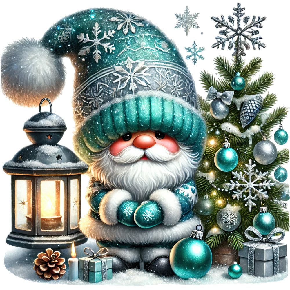 Cozy Christmas Gnomes Fabric Panel 3 QuiltingFabricPanels