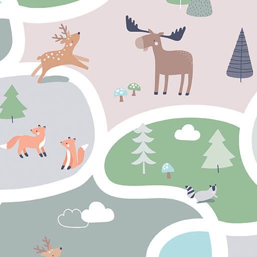 Cozy Forest Comfort Flannel - Scenic 44"/45" Cotton Flannel Fabric per yard