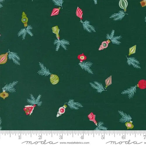Cozy Wonderland Green Vintage Ornaments 44"/45" Fabric Per Yard Moda Fabrics & Supplies