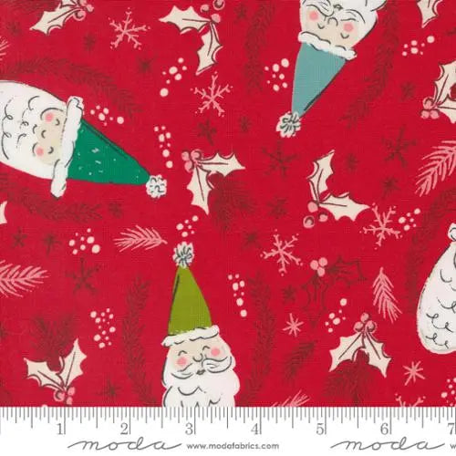 Cozy Wonderland Red Christmas Santa 44"/45" Fabric Per Yard Moda Fabrics & Supplies