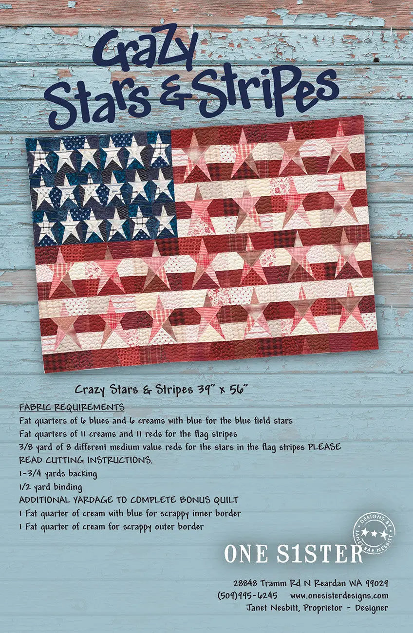 Crazy Stars & Stripes - Linda's Electric Quilters