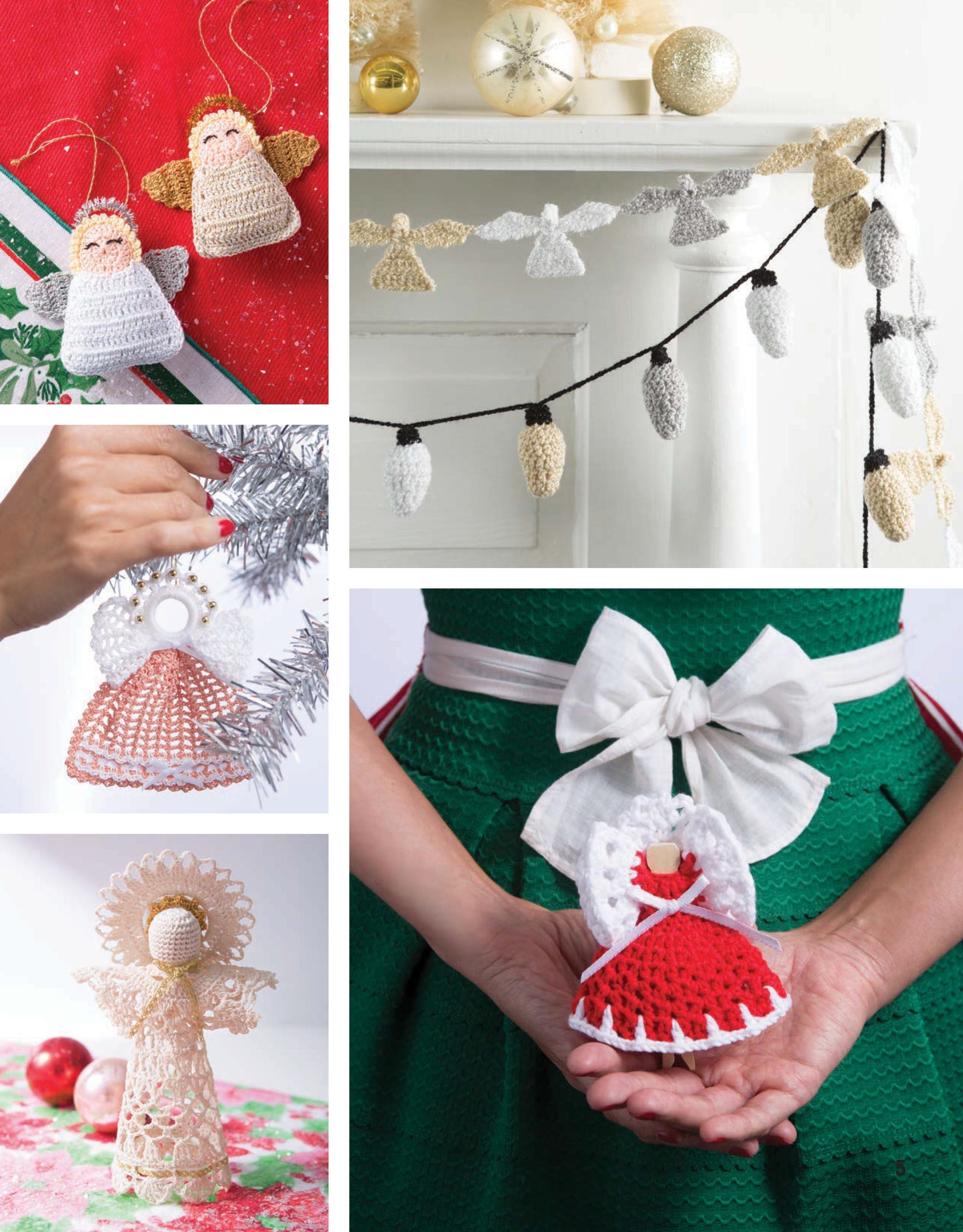 Crochet Retro Christmas Ornaments
