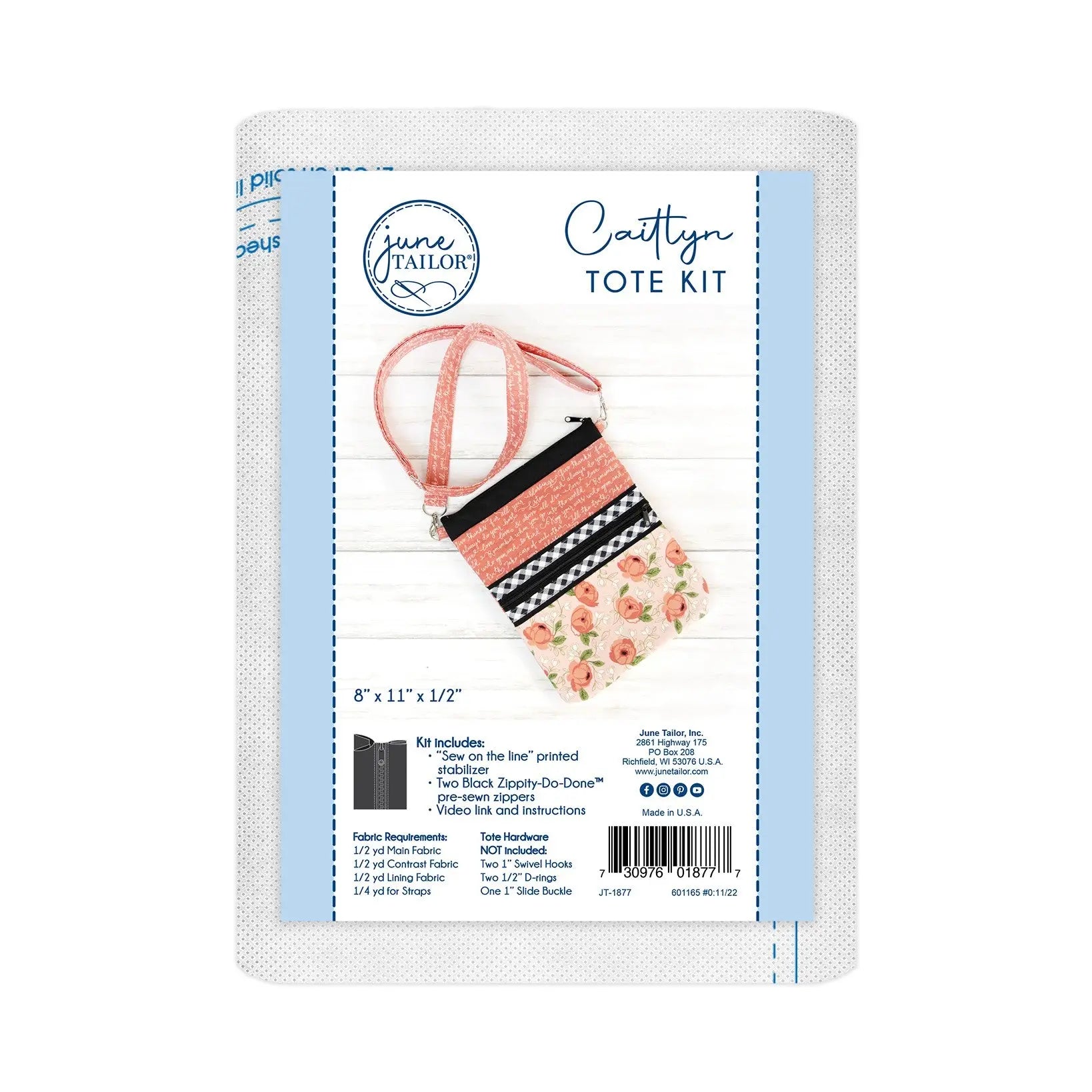 Crossbody Tote Bag Caitlyn Zippity-Do-Done Black - Linda's Electric Quilters