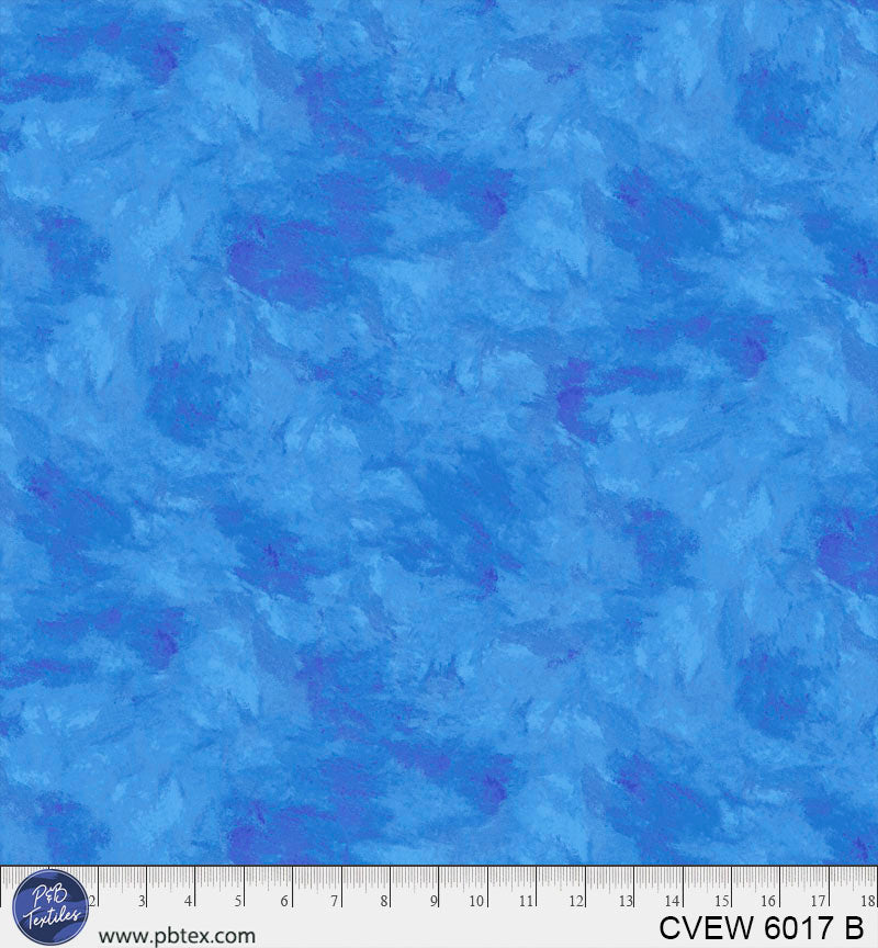 Crushed Velvet Blue Cotton Wideback Fabric per yard