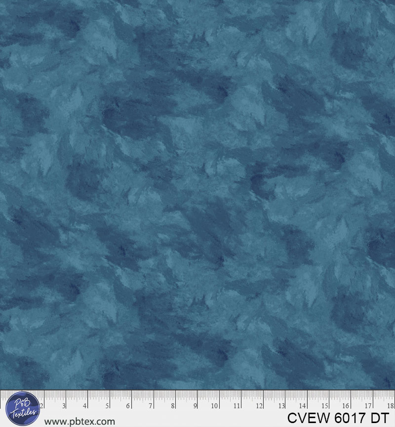 Crushed Velvet Blue Teal Cotton Wideback Fabric per yard P&B Textiles