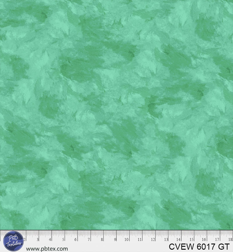 Crushed Velvet Green Teal Cotton Wideback Fabric P&B Textiles