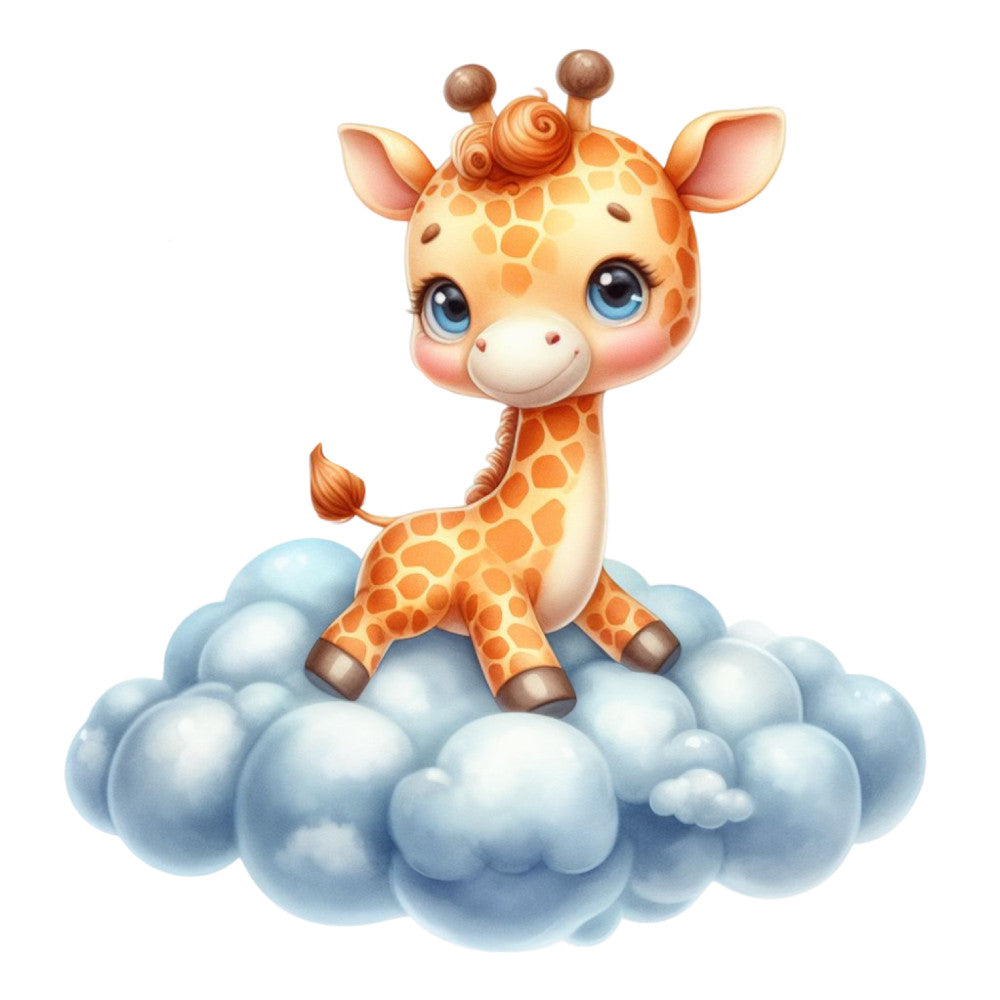 Cute Baby Giraffe Fabric Panel 21 QuiltingFabricPanels