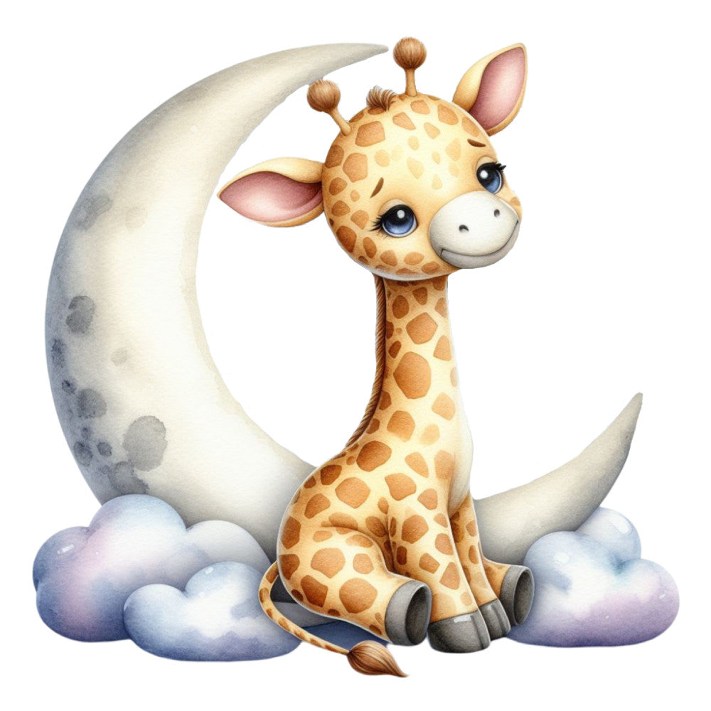 Cute Baby Giraffe Fabric Panel 23 QuiltingFabricPanels