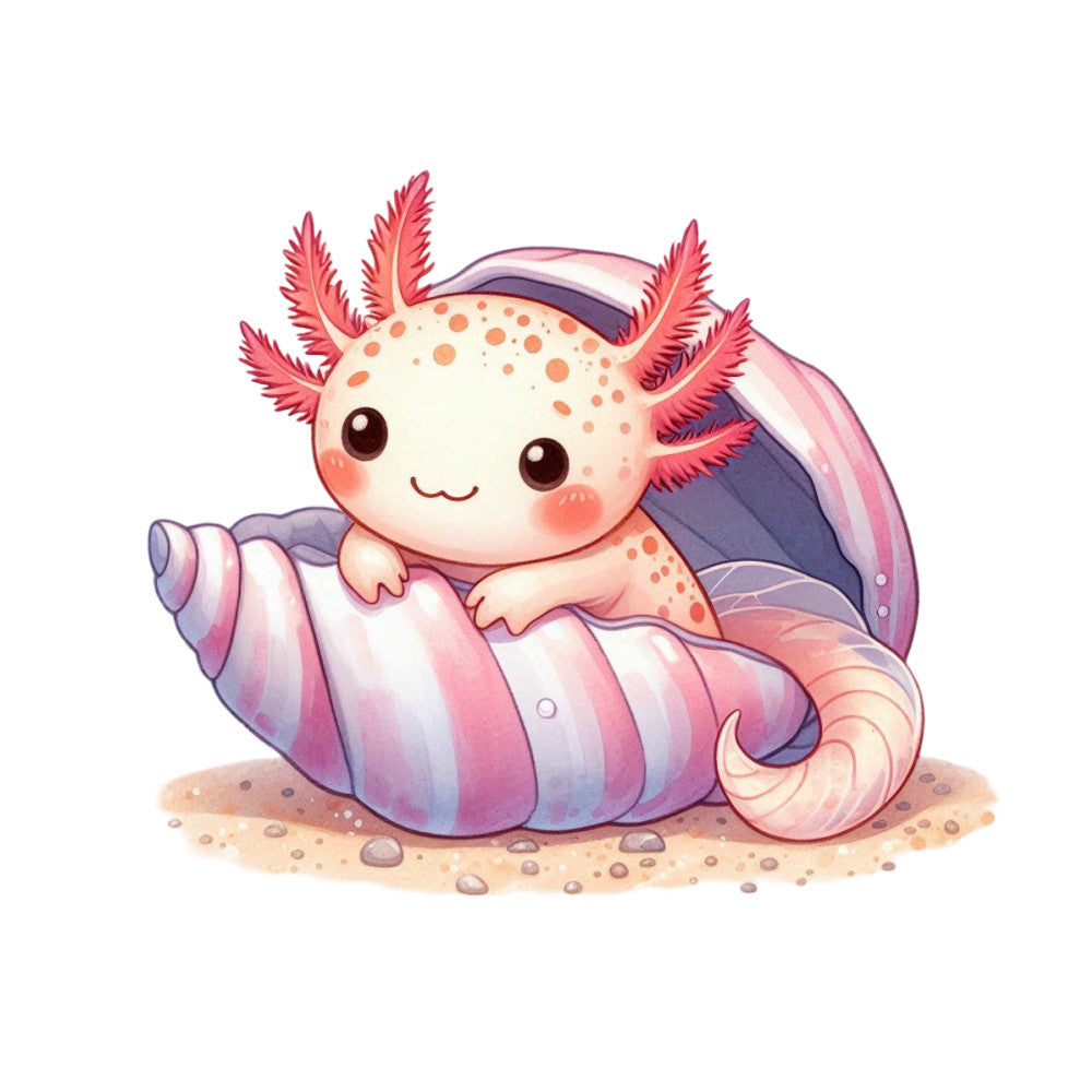 Cute Cartoon Axolotl Fabric Panel 7