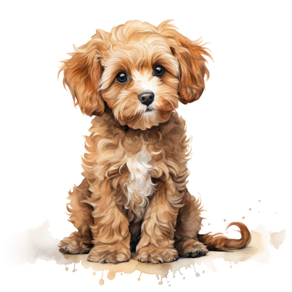 Cute Cavapoos Fabric Panel 10