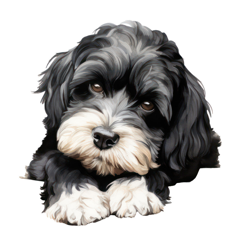 Cute Cavapoos Fabric Panel 13 QuiltingFabricPanels
