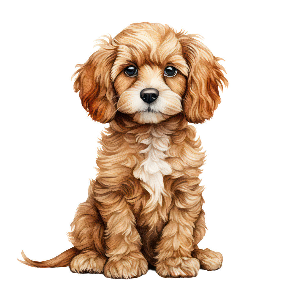 Cute Cavapoos Fabric Panel 64 QuiltingFabricPanels