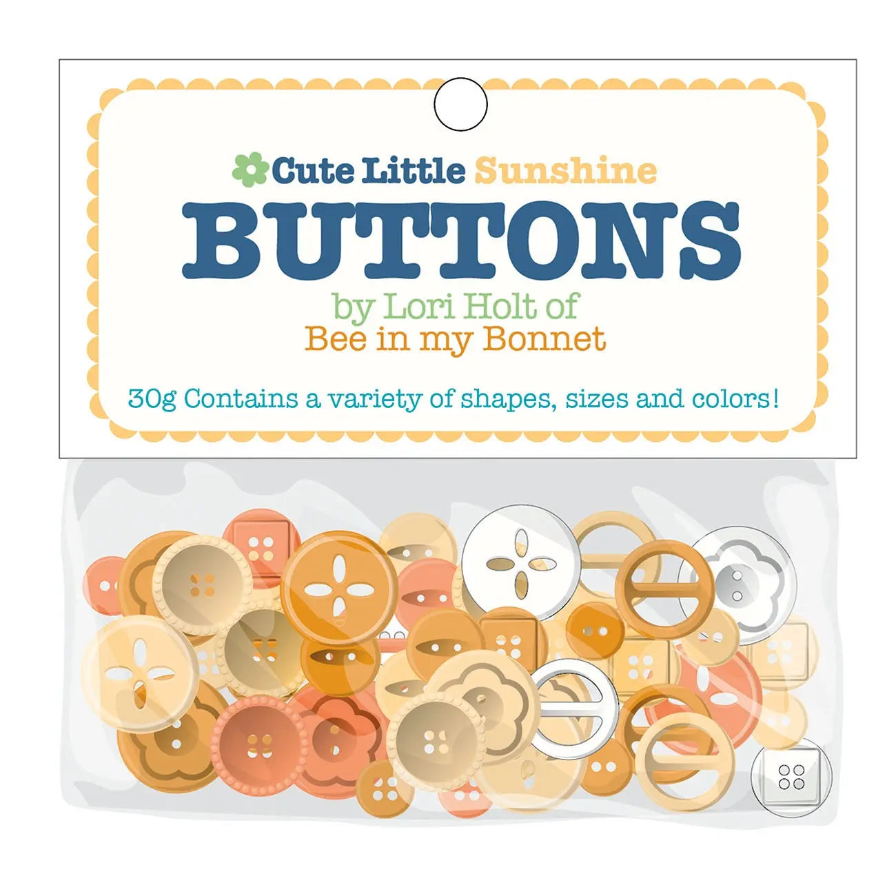 Cute Little Buttons Sunshine Assortment - Linda's Electric Quilters