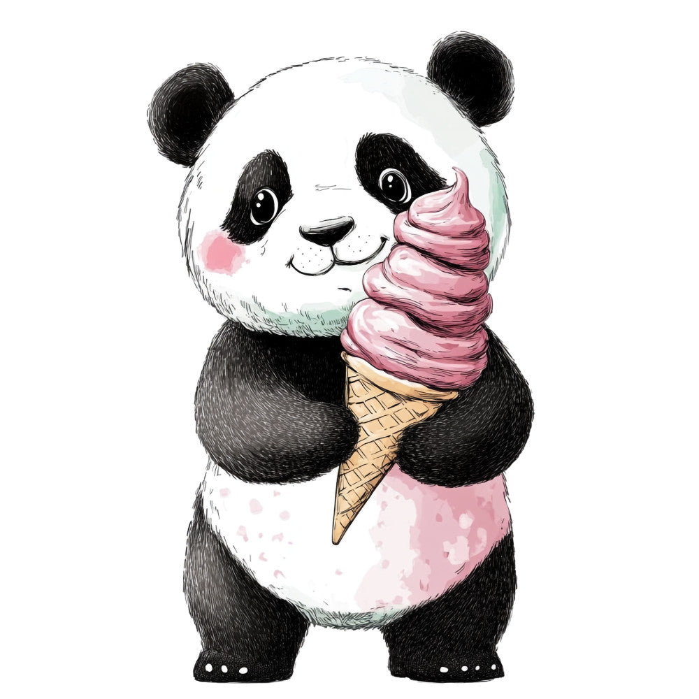 Cute Panda Bears Fabric Panel 10 QuiltingFabricPanels