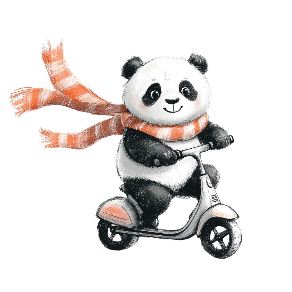 Cute Panda Bears Fabric Panel 28 QuiltingFabricPanels