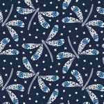 Sapphire Skies Dragonflies quilting cotton in blue