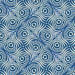 Sapphire Skies Peacock Feathers quilting cotton in blue