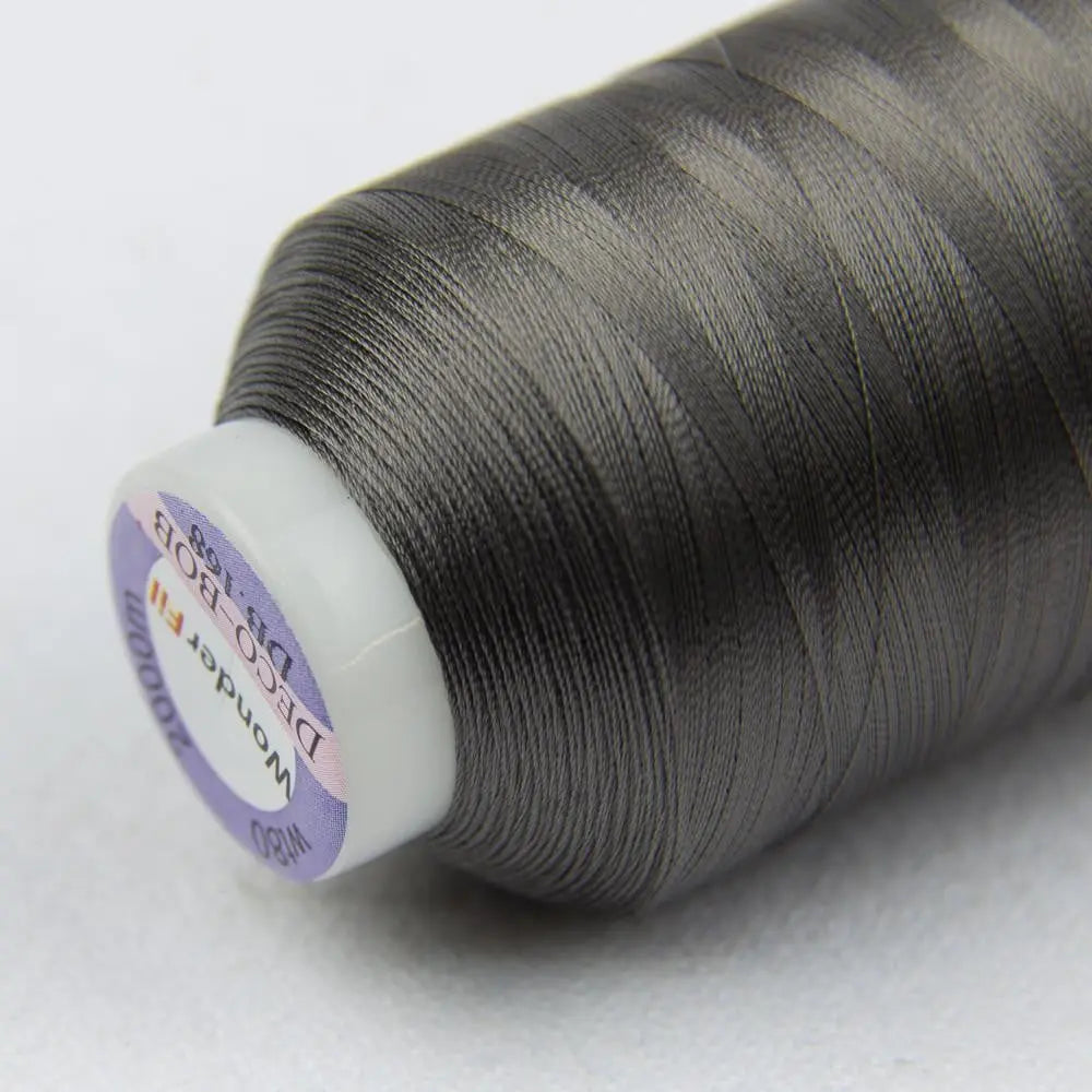 DB168 - DecoBob™ Cottonized Polyester Charcoal Thread WonderFil USA