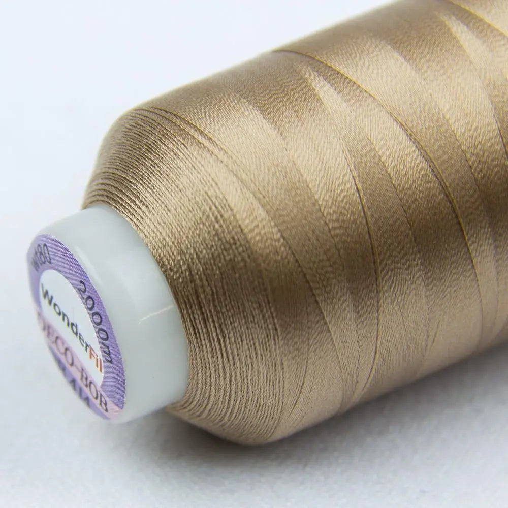 DB414 - DecoBob™ Cottonized Polyester Soft Tan Thread WonderFil USA