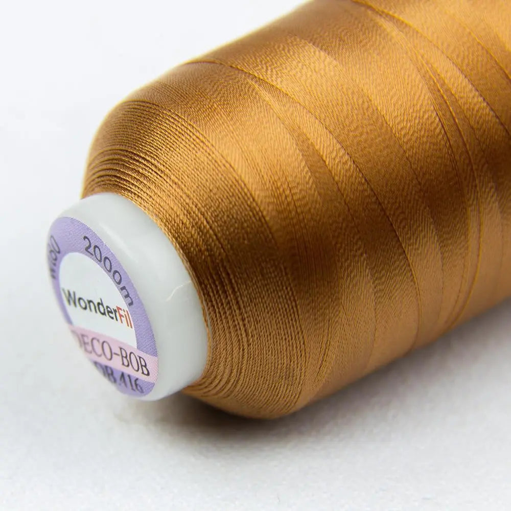 DB416 - DecoBob™ Cottonized Polyester Dark Copper Thread WonderFil USA