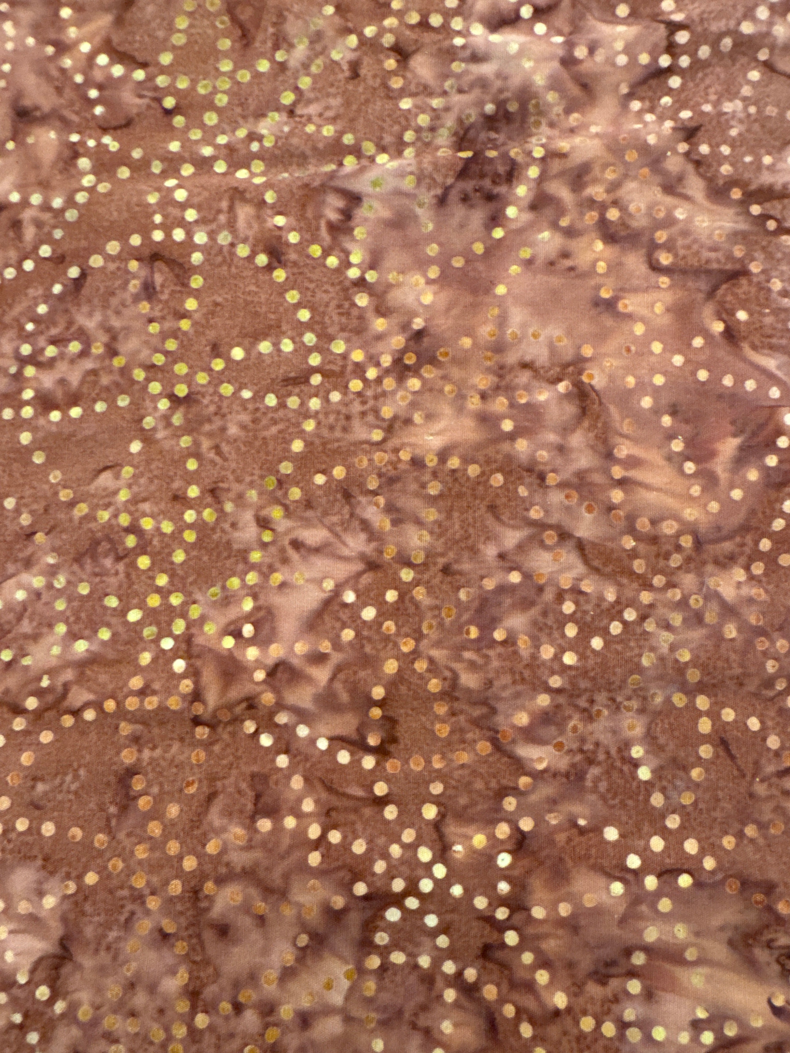 Geometric Dots Earth Clay brown quilting fabric by Wilmington Prints