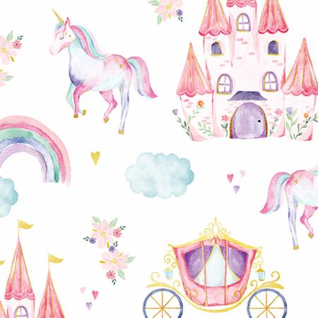 Shannon Fabrics Digital Cuddle Fairy Tale minky fabric in Blush