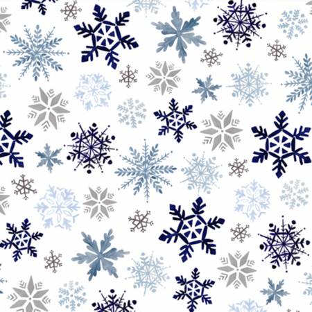 Shannon Fabrics snow frost digital cuddle minky fabric in Jeans