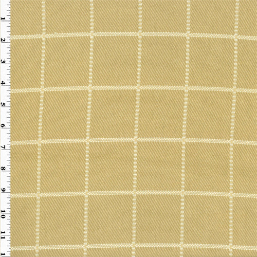 Beige Checkered Twill Home Decorating Fabric