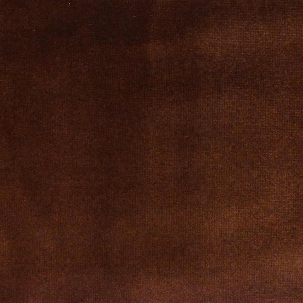 Brown Solid Cotton-Rayon Velvet Woven Home Decorating Fabric