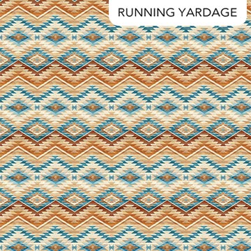 Canyon Stonehenge Navaho Stripe Clay Multi Cotton 43"/44" Fabric Per Yard