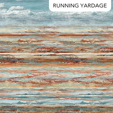 Canyon Stonehenge Ombre With Cloud Blue Multi Cotton 43"/44" Fabric Per Yard