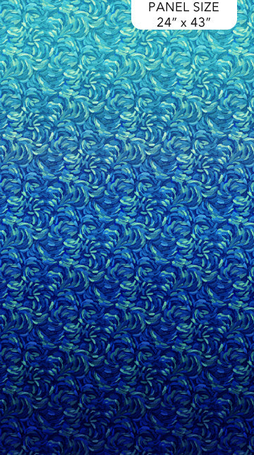 Ombre Dark Blue Multi Starry Night 44"/45" Cotton Fabric Per Yard