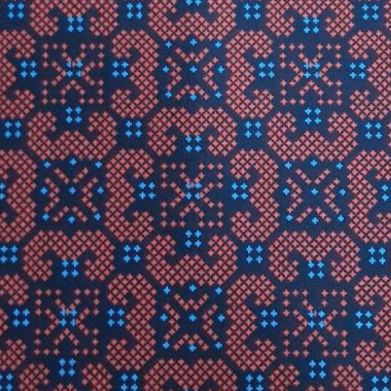 Every Day Prints - Medallion - Blue/Red 44" / 45" Fabric Per Yard