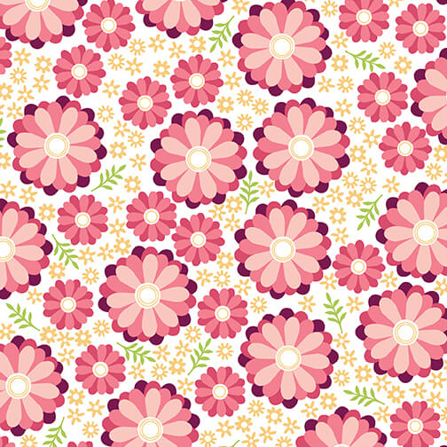 Gathering - Bouquet - Coral 44" / 45" Fabric Per Yard