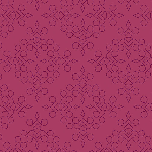 Gathering - Filigree - Cherry 44" / 45" Fabric Per Yard