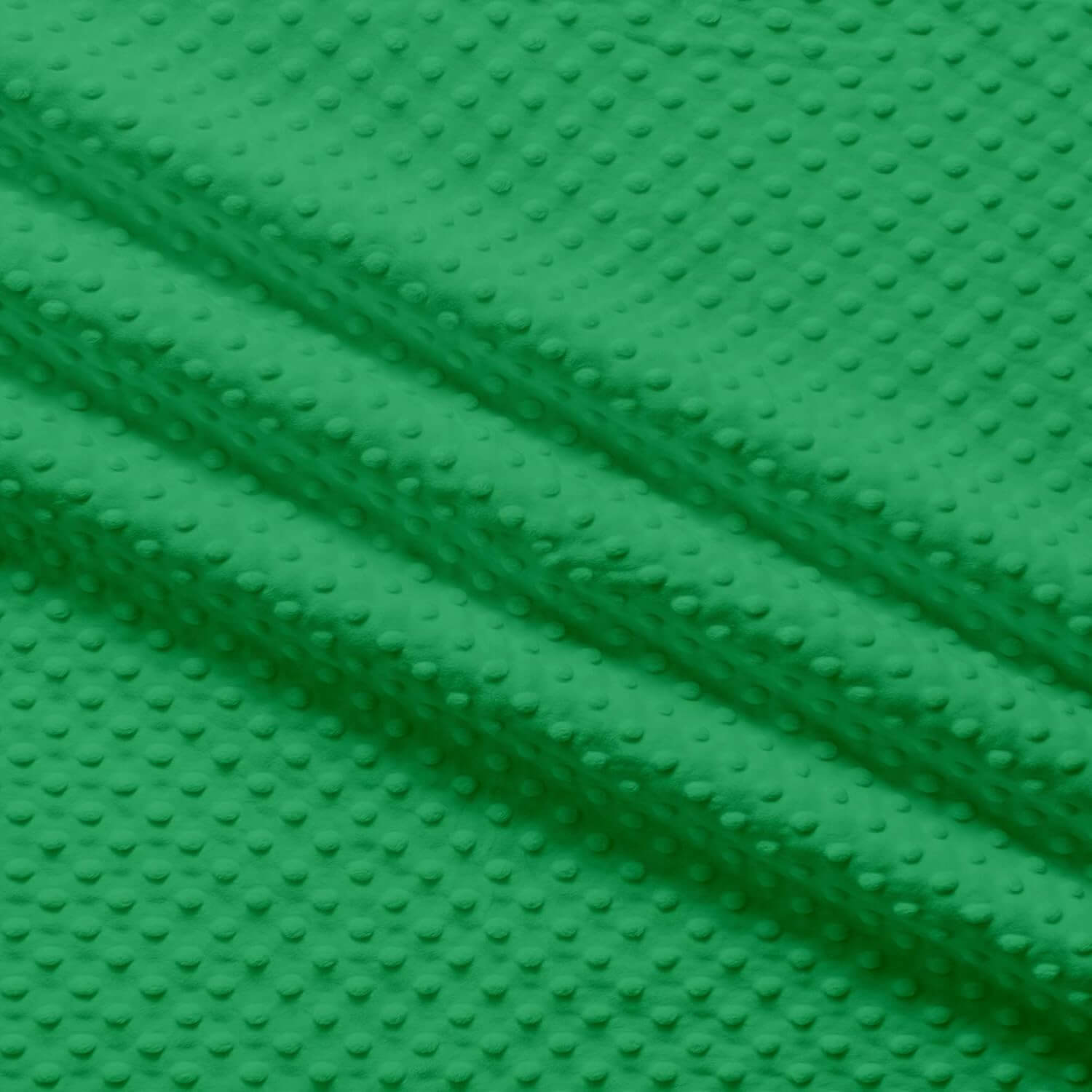 Touch minky dot kelly green embossed plush fabric