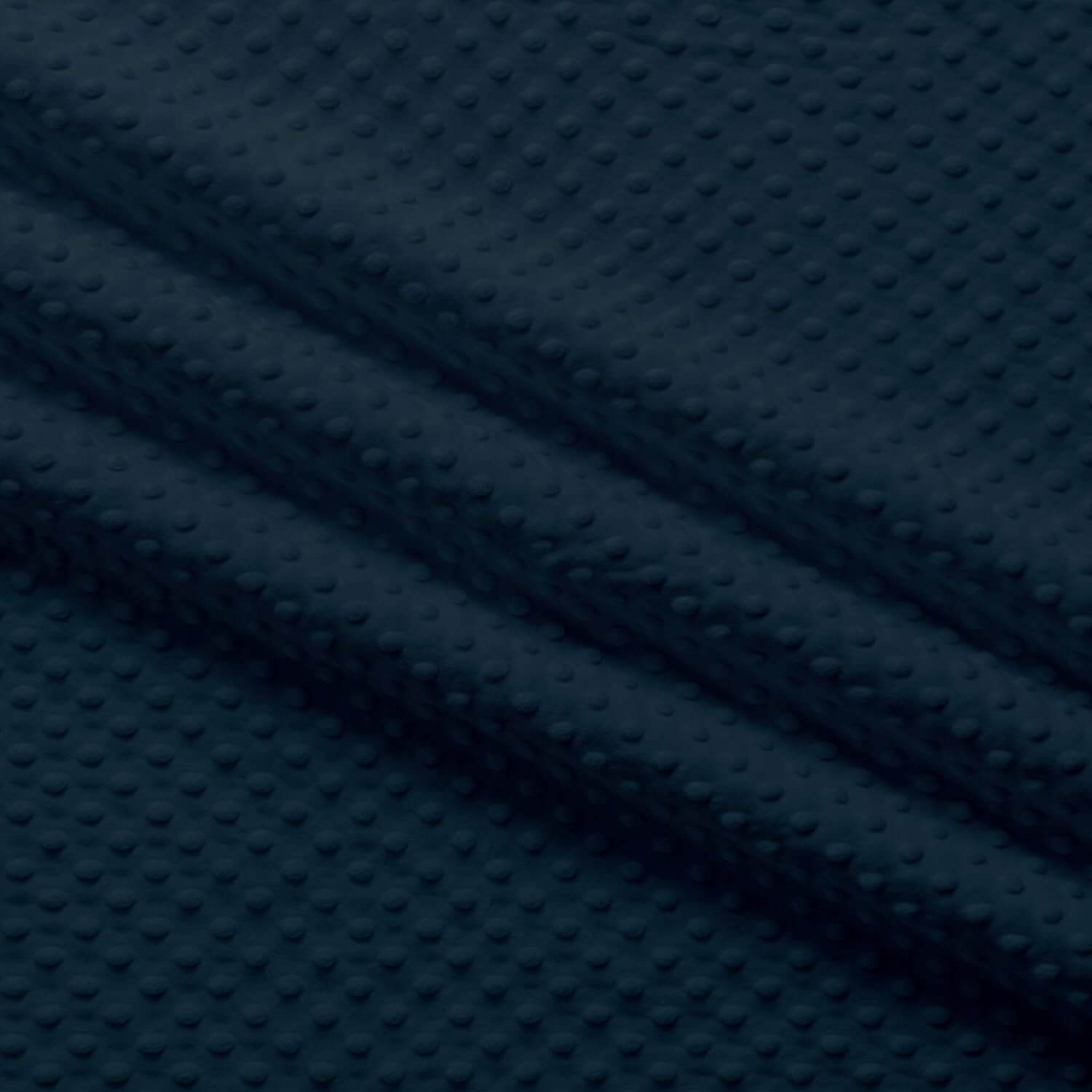 Touch minky dot navy embossed plush fabric