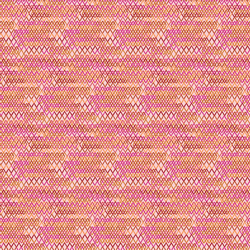 Delight - Zigzag - Coral 44" / 45" Fabric Per Yard