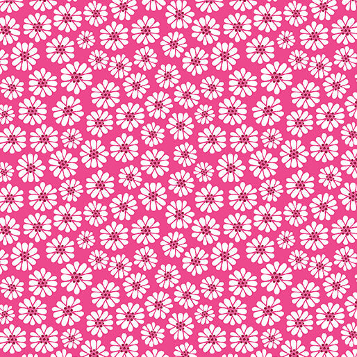 Serendipity - Mini Daisy - Pink 44" / 45" Fabric Per Yard