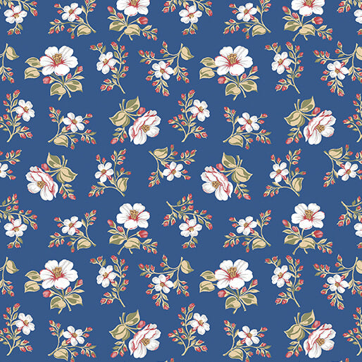 Bandana Medley - Emma - Blue 44" / 45" Fabric Per Yard