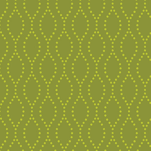 Sew Bloom - Ogee Dots - Lime 44" / 45" Fabric Per Yard
