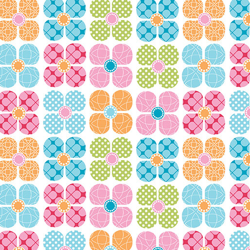 Daisy Up - Flower Up - Multi 44" / 45" Fabric Per Yard