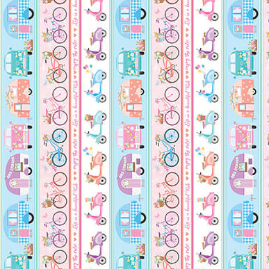 Enjoy the Ride - Stripe Panel (24"x44")