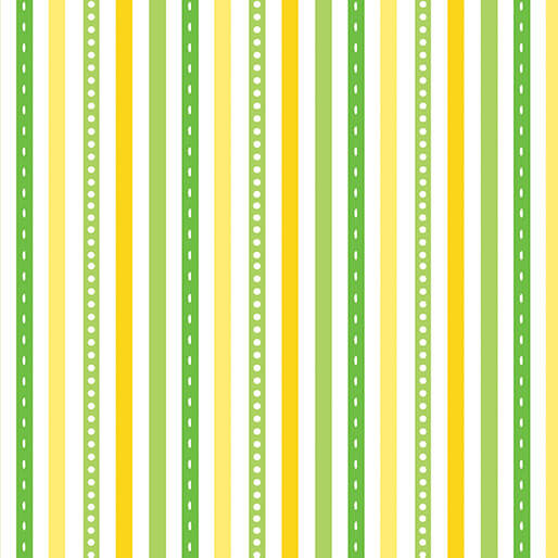 Noah's Journey - Rainbow Stripe - Yellow/Green 44" / 45" Fabric Per Yard