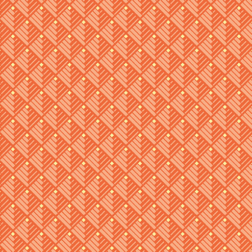 Serenity - Modern Log Cabin - Orange 44" / 45" Fabric Per Yard