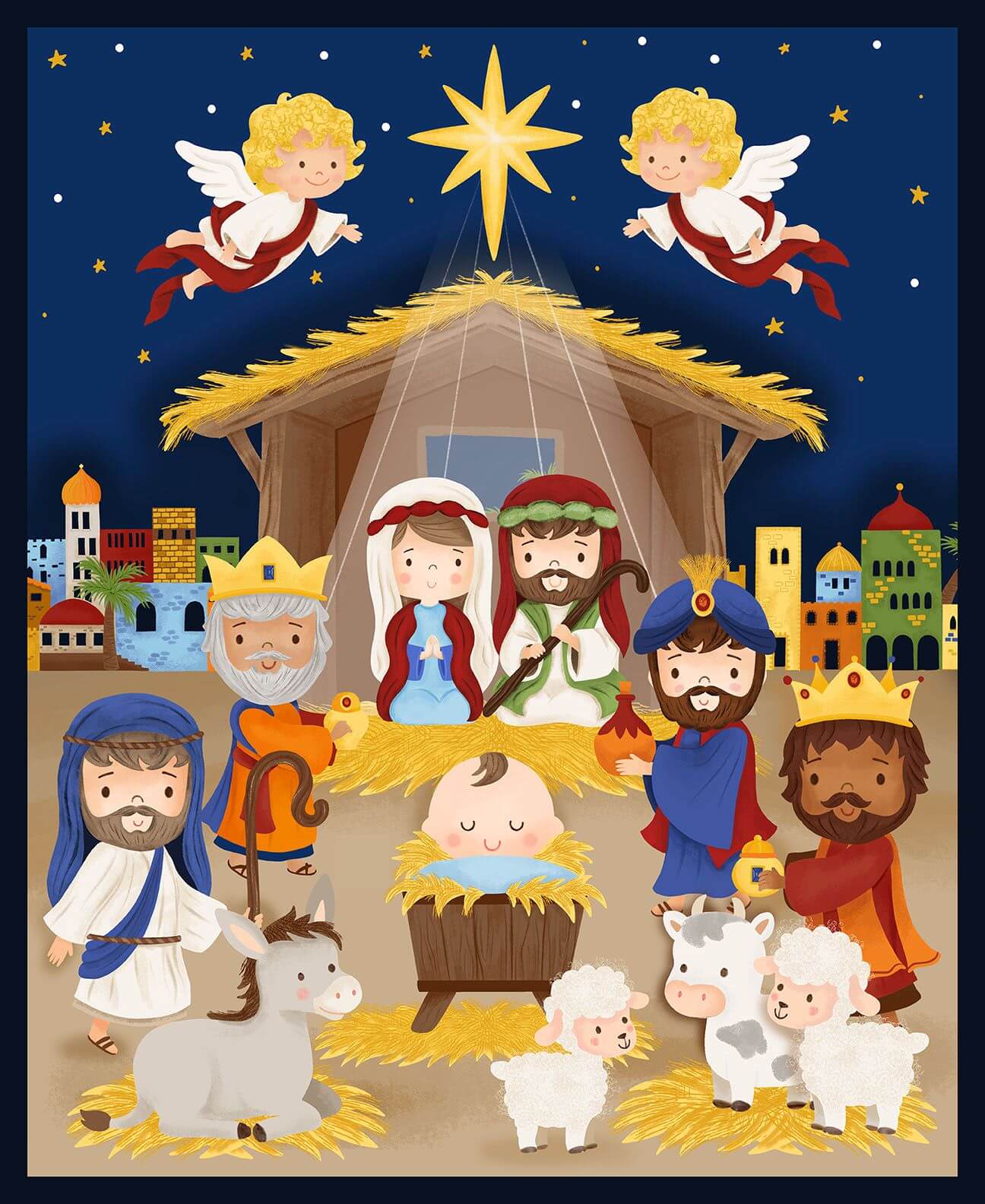 Away in a Manger - Nativity Panel (36" x 44")