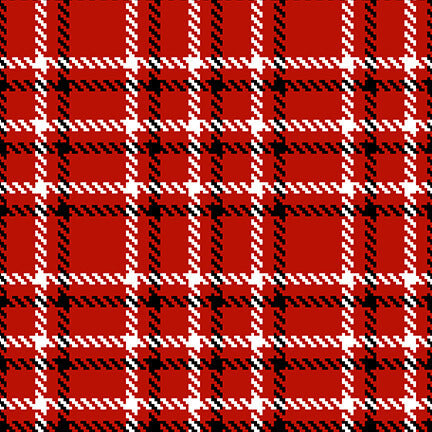 Plaid Essentials - Tattersall Plaid - Red 44"/45" Fabric per yard