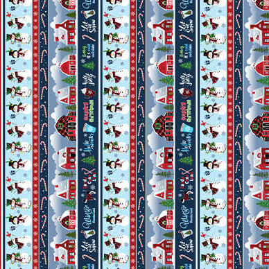 Country Christmas - Stripe 44" / 45" Fabric Per Yard