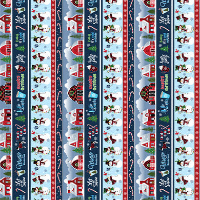Country Christmas - Stripe 44" / 45" Fabric Per Yard